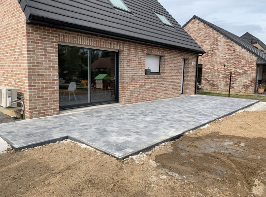 Terrasse pavage 3 tons gris | 