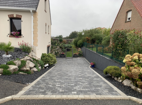 aménagement d'une descente de garage | 
